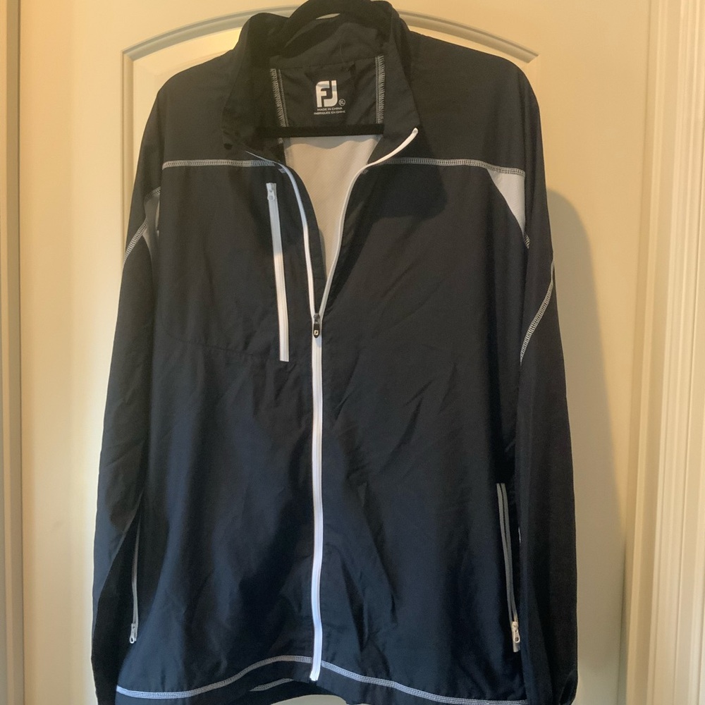 FootJoy Black and Light Gray Windbreaker Jacket